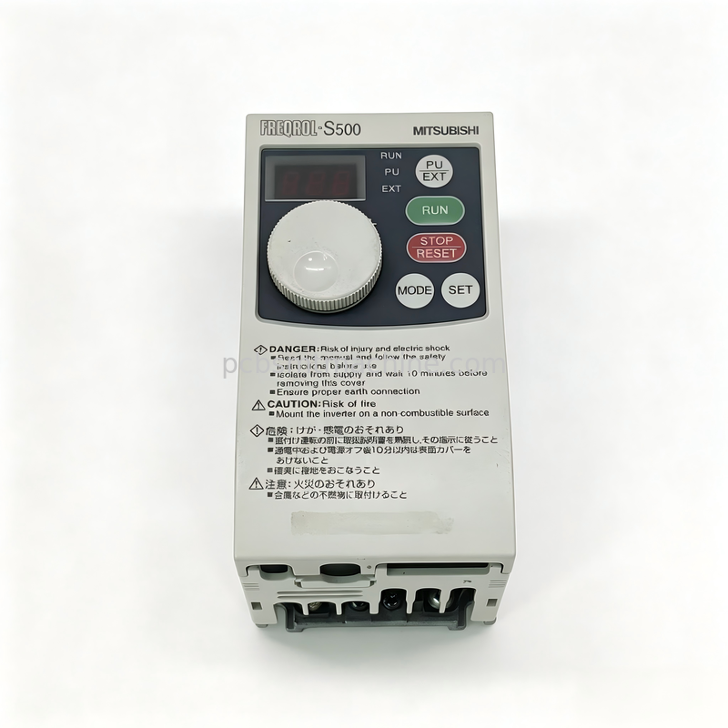 Mitsubishi Electric FR-S510WE-0.1K 0.1 kW Single-Phase VFD Inverter with RS-485 Communication for SMT Machines