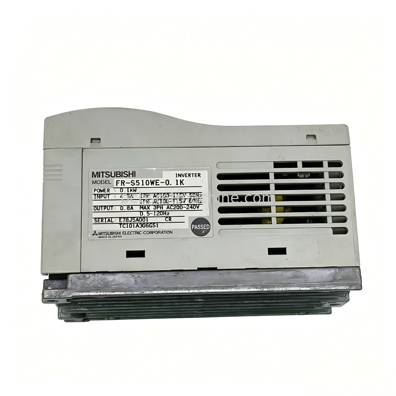 Mitsubishi Electric FR-S510WE-0.1K 0.1 kW Single-Phase VFD Inverter with RS-485 Communication for SMT Machines
