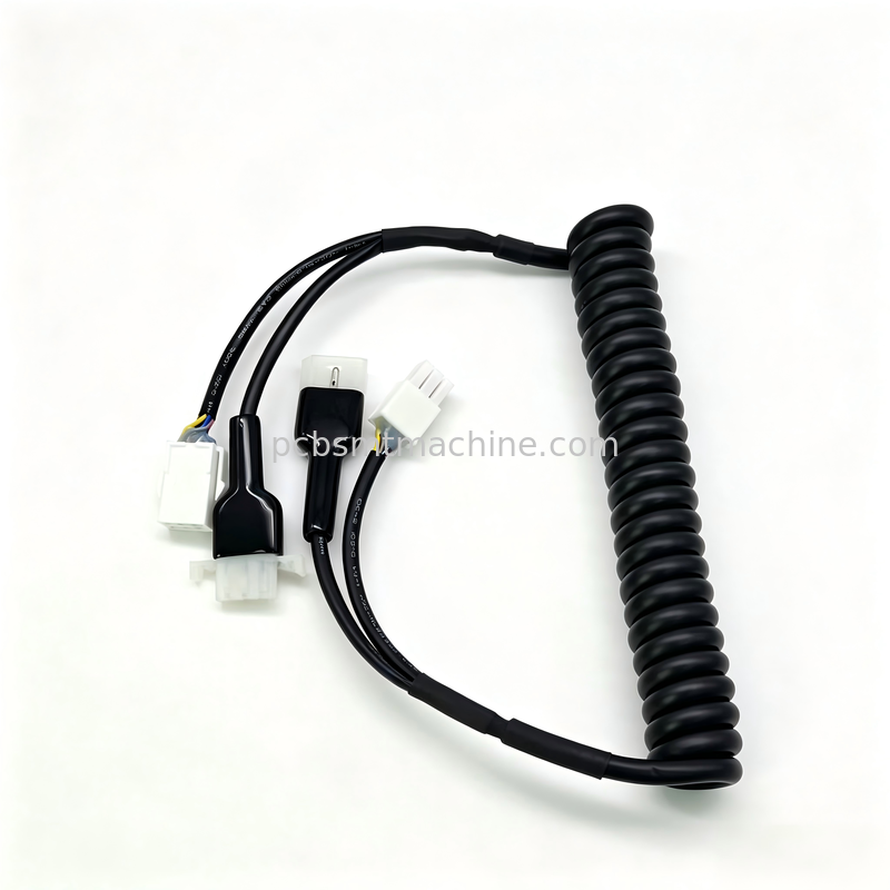 Panasonic NPM V3 16 Nozzle Head Coiled Spring Retractable Signal Wire Assembly with Multi-Branch Design and Shielded Wire