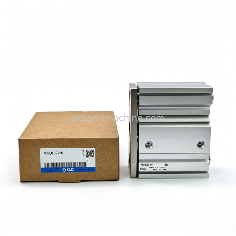 SMC MGQL32-50 Compact Guide Cylinder with 32mm Bore 50mm Stroke Double Acting for Conveyor Stopper