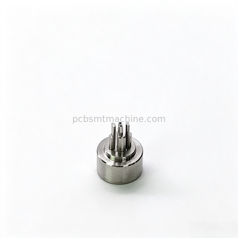Double Hole Double Stem Dispensing Nozzle with 0.8 mm Hole Pitch and Φ0.7 mm / Φ0.4 mm Orifice for Panasonic HDF Glue Nozzle SMT Dispensing