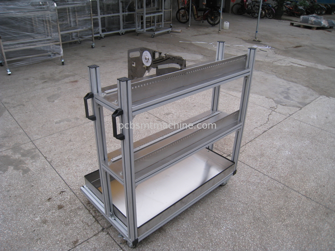 Durable 2 layers with 50 feeder slots aluminum CP SERIES without BOX Feeder Cart for Samsung CP series tape feeders use